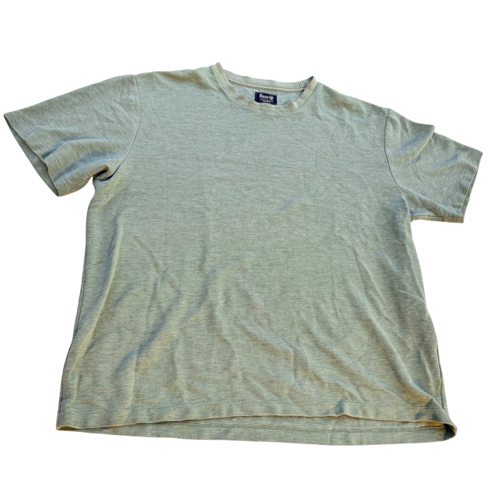 Bass‎ G.H. Bass & Company Men's XL Green Heathered Short Sleeve T-Shirt